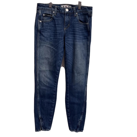 AMO 26x27” Twist Zip Skinny in Sapphire - Blue Skinny Ankle Zip Jeans - Picture 3 of 10